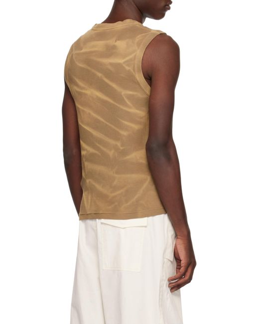 Dion Lee Brown Sunfade Crinkle-Print Tank Top for men