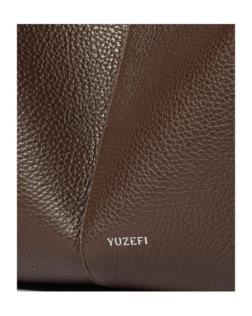 Yuzefi Brown Top-Handle Shoulder Bag