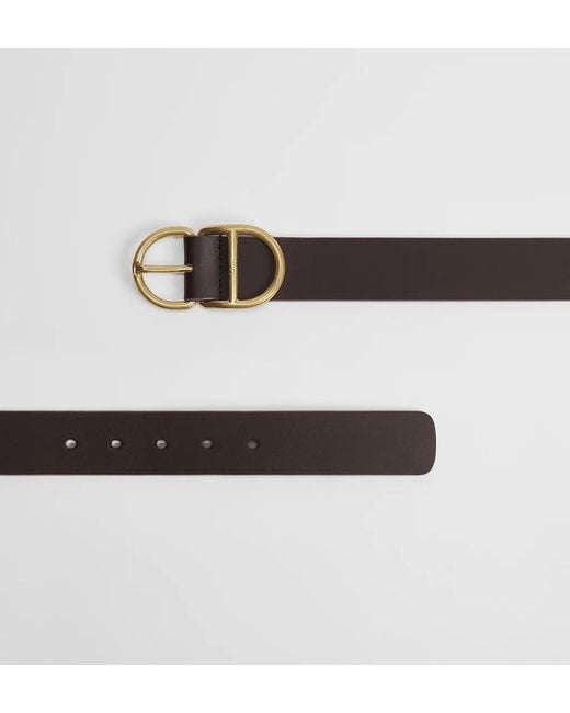 Dior White Cd Belt for men