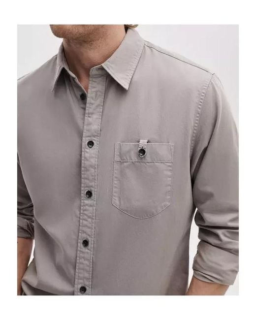 Rag & Bone Gray Long-Sleeve Pocket Shirt for men