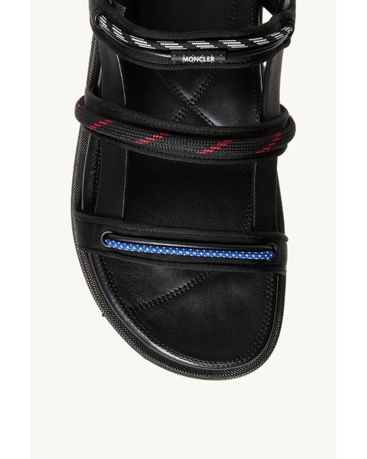 Moncler Black Vera Isla Leather Sandals