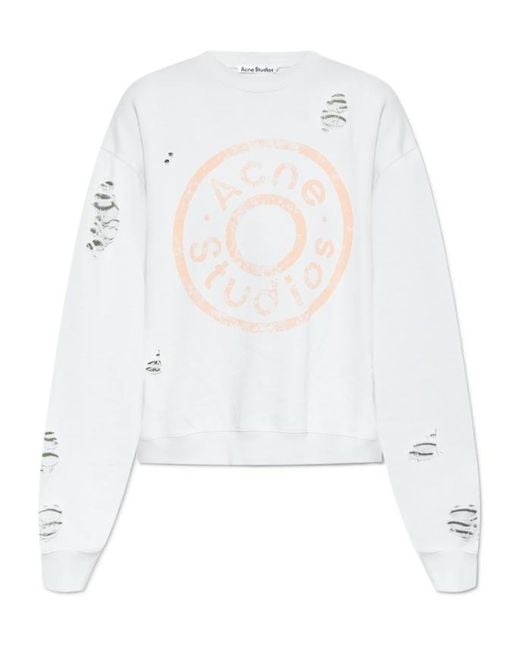 Acne White Long-Sleeved Sweater