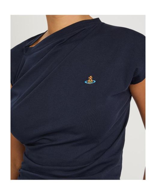 Vivienne Westwood Blue Asymmetric Cotton Top
