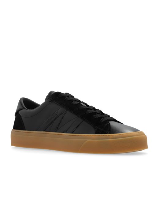 Moncler Black Monaco 2 Round Toe Sneakers for men