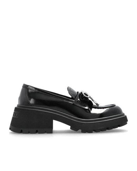 Jimmy Choo Black Azizi Embellished Bow Pumps