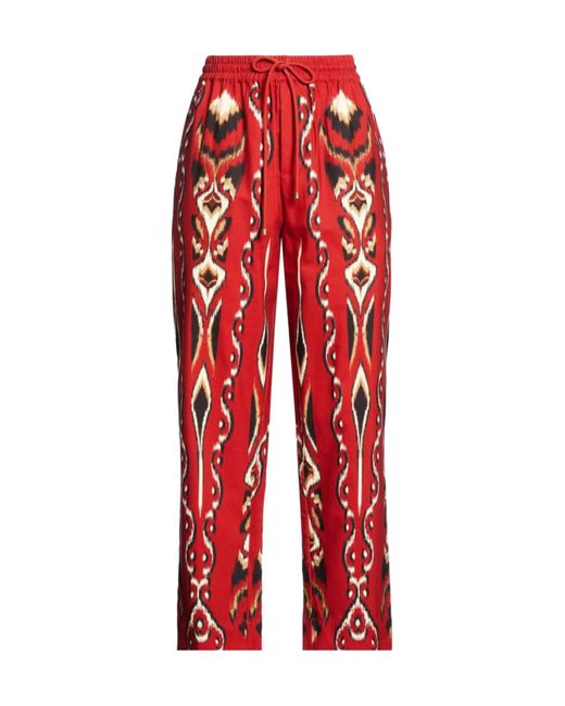 Farm Rio Multi-Colored Textured Casual Pants