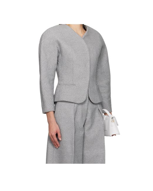 Jacquemus Gray The Mini Ovalo Jacket