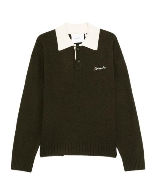 Axel Arigato Green Long-Sleeved Polo Shirt for men