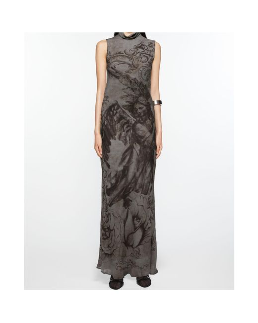 Acne Multicolor Printed Mesh Dress