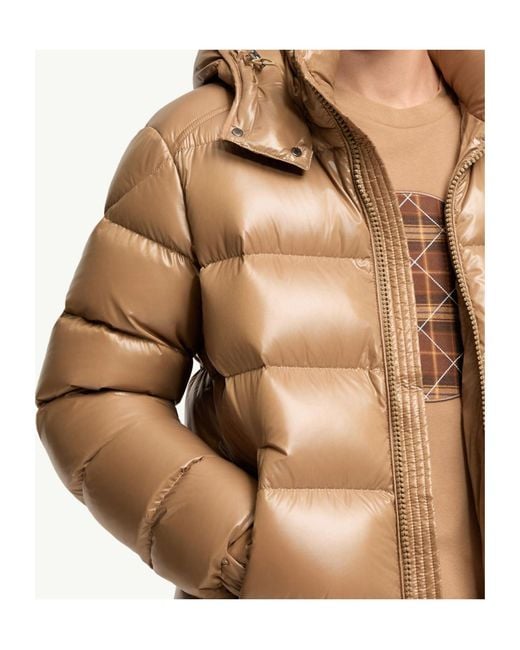 Moncler Brown Maya Hooded Short Down Jacket for men