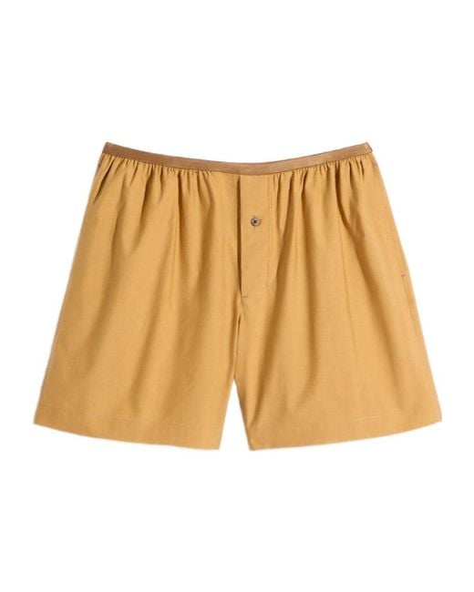 Lemaire Natural Elastic Waist Shorts