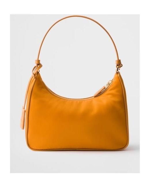 Prada Orange Logo Mini Bag