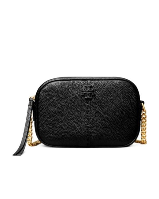 Tory Burch Black Mcgraw Logo Patch Crossbody Bag