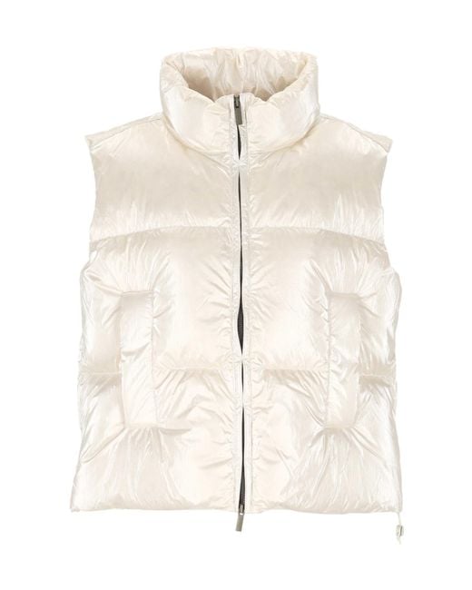 K-Way Natural Thille Thermo Pearly Zip-Up Puffed Gilet