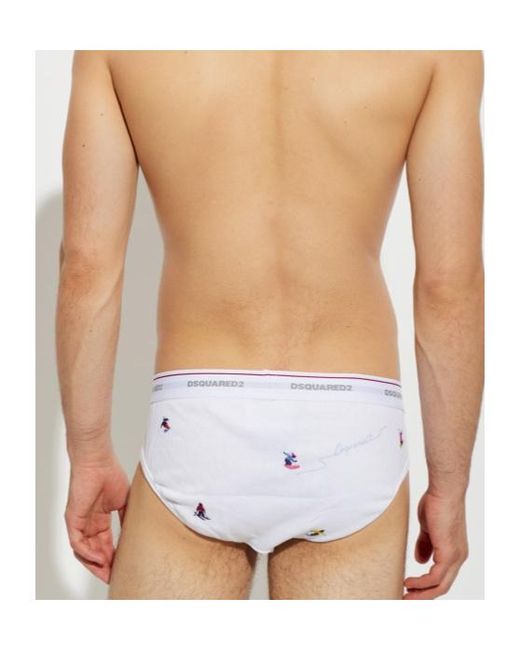 DSquared² White Elastic-Waist Underwear for men