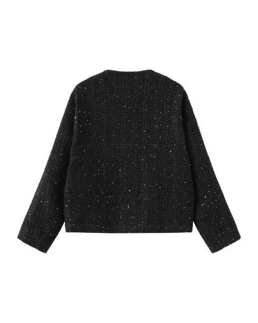 Marissa Chiara Black V-Neck Jacket