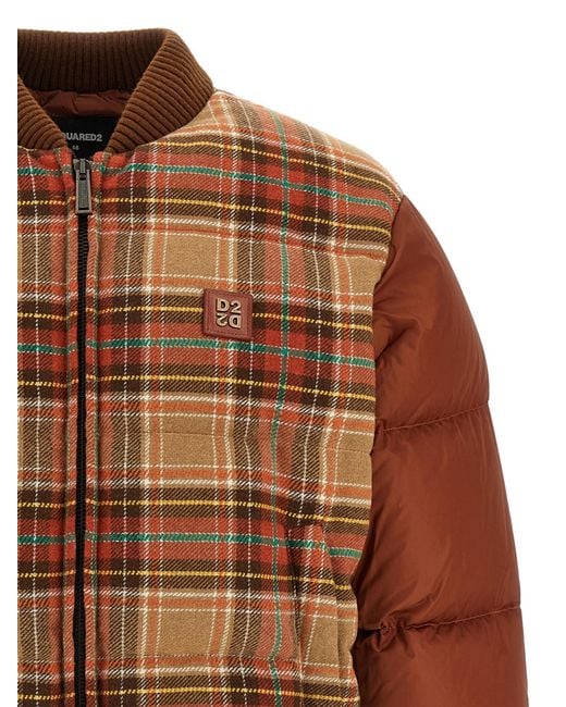DSquared² Brown 'D2 Upside Down' Bomber Jacket for men