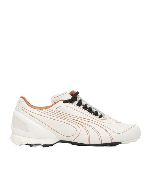 PUMA White V-S1 Leather Sneakers for men