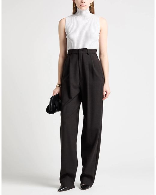 Sportmax Black Plain Colour Casual Trouser