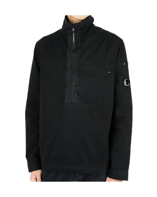 C P Company Black Long-Sleeved Casual Jacket for men
