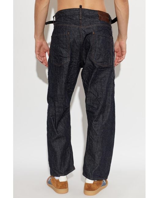 DSquared² Blue Belt Loop Jeans for men