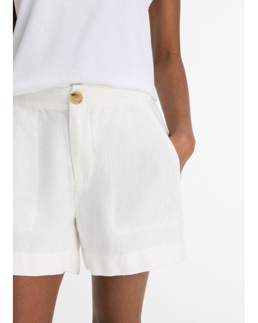 Vince White Basic Shorts