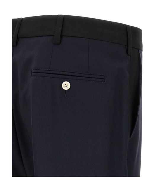 Marni Blue Tropical Straight-Leg Pants for men