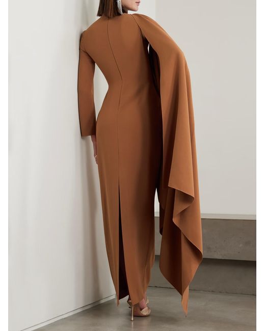 Solace London Brown Asymmetrical Dress