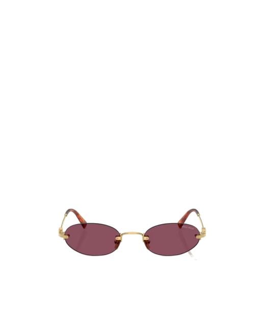 Miu Miu Pink Rimless Sunglasses