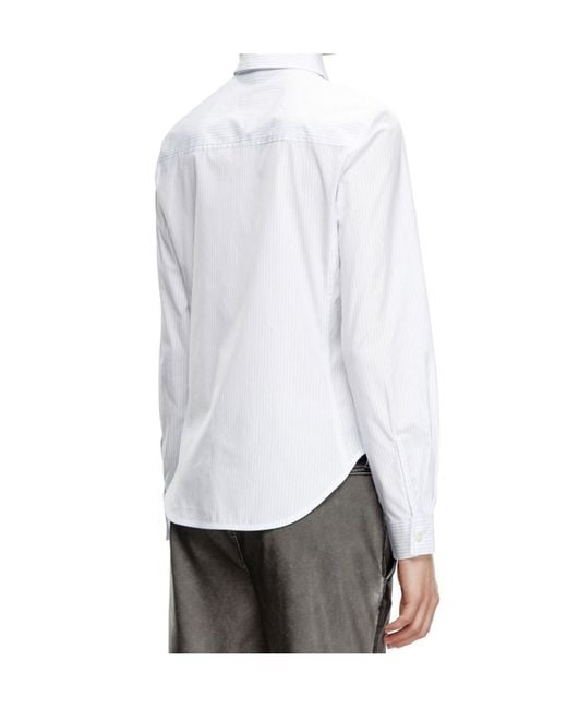 DIESEL White C-Gisel-P2 Striped Shirt