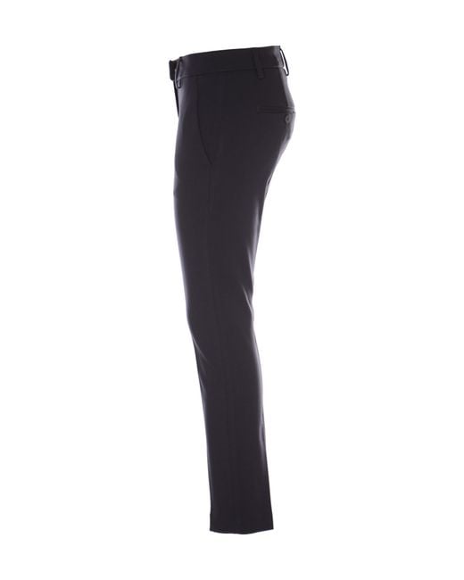 Dondup Blue Belt-Loop Casual Pants