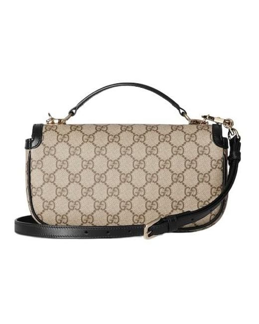 Gucci Metallic Horsebit 1955 Soft Small Top Handle Bag