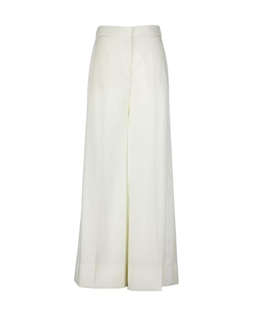 Stella McCartney White High-Rise Tuxedo Trousers for men
