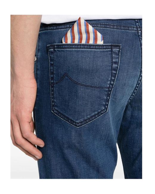 Jacob Cohen Blue Belt Loop Jeans for men