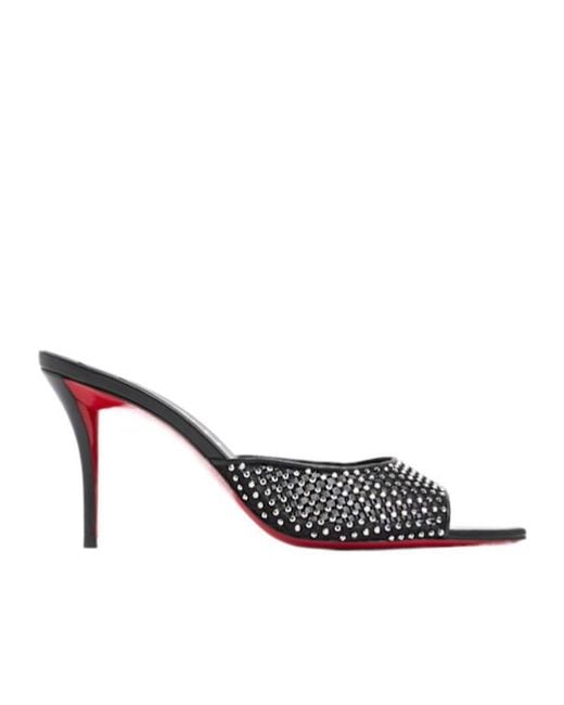 Christian Louboutin White Open-Toed High-Heeled Sandals