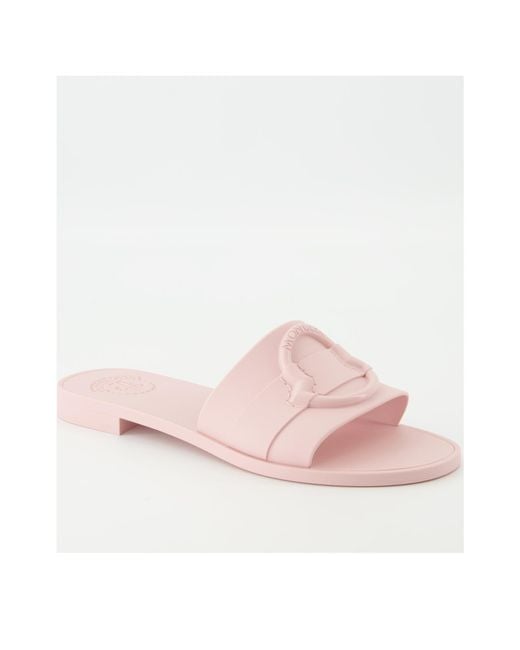 Moncler Pink Mon Logo Detailed Slides