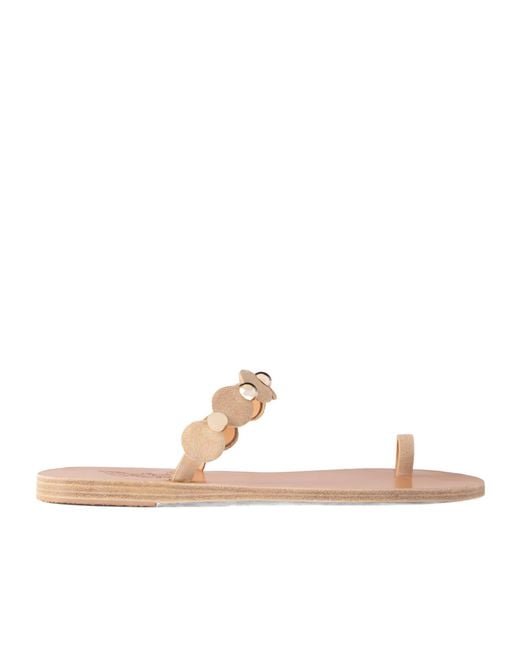 Ancient Greek Sandals Multicolor Dirki Studded Metallic Leather Sandals