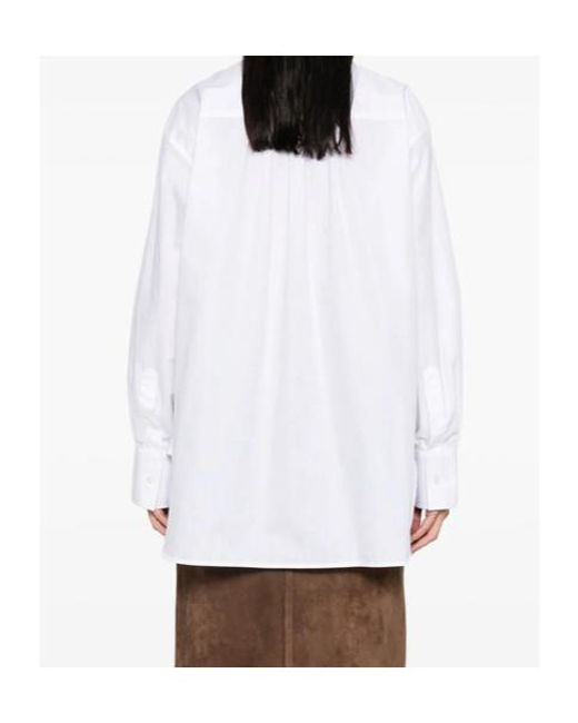 Victoria Beckham White Stand-Up Collar Shirt
