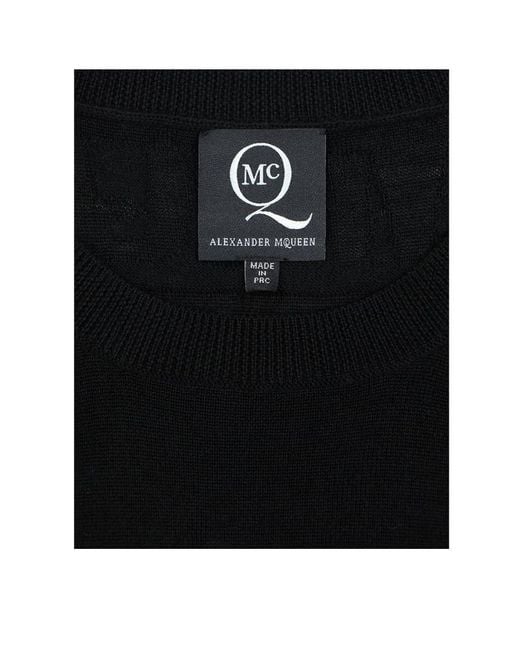 McQ Alexander McQueen Black Logo Knitted Pullover for men