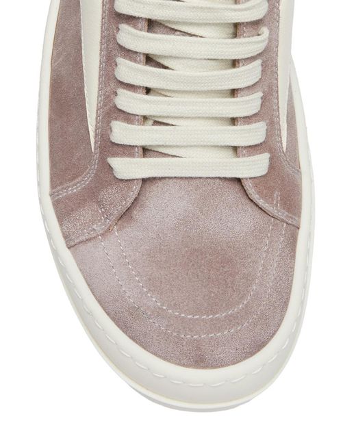 Rick Owens Gray Round-Toe Low-Top Casual Shoes