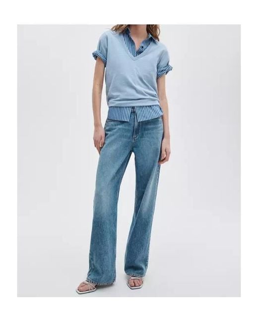 Rag & Bone Blue Short-Sleeved T-Shirt