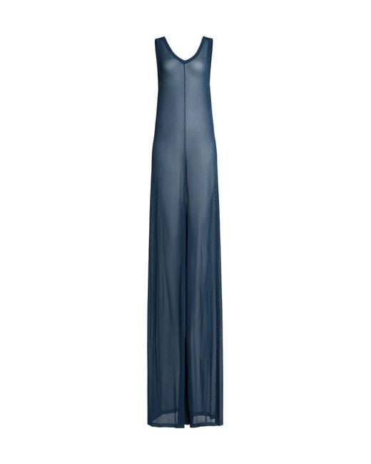 Alaïa Blue Fluid Jumpsuit