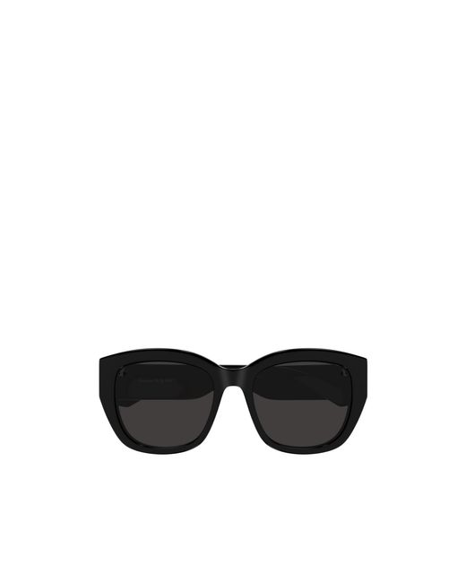 McQueen Black Eyewear Square Frame Sunglasses