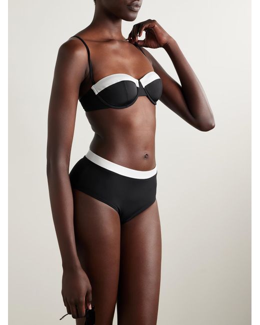 Staud Black Devon Bikini Swim Trunks