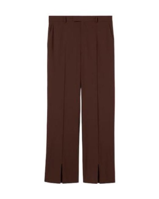 Gucci Brown Straight-Leg Split Trousers