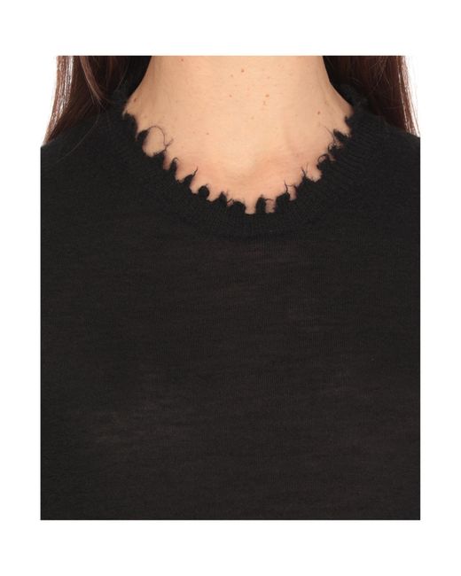 Uma Wang Black Short-Sleeved Sweater