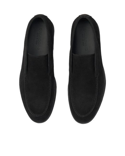 Scarosso Black Leonardo Round-Toe Ankle Boots for men
