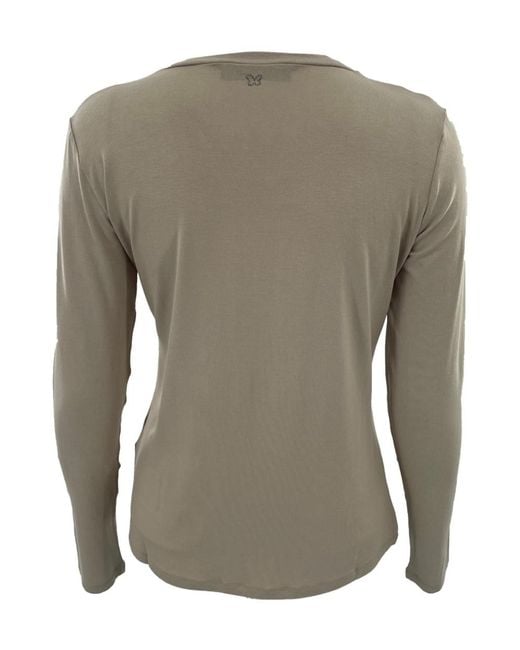 Weekend by Maxmara Green Long-Sleeved T-Shirt