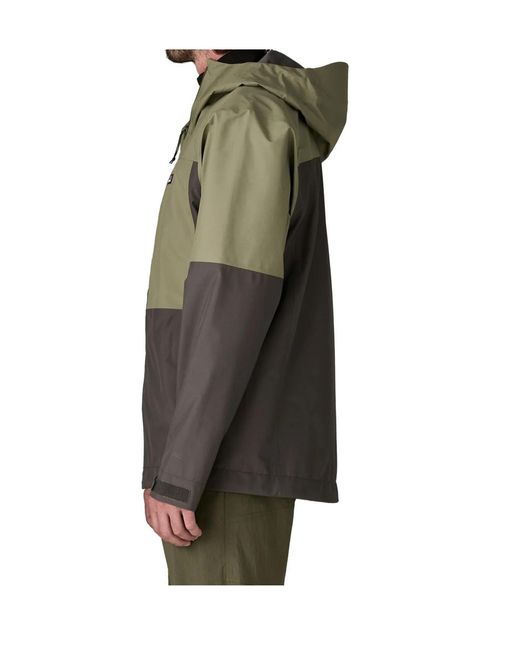 Patagonia Green Two-Toned Hooded Jacket for men