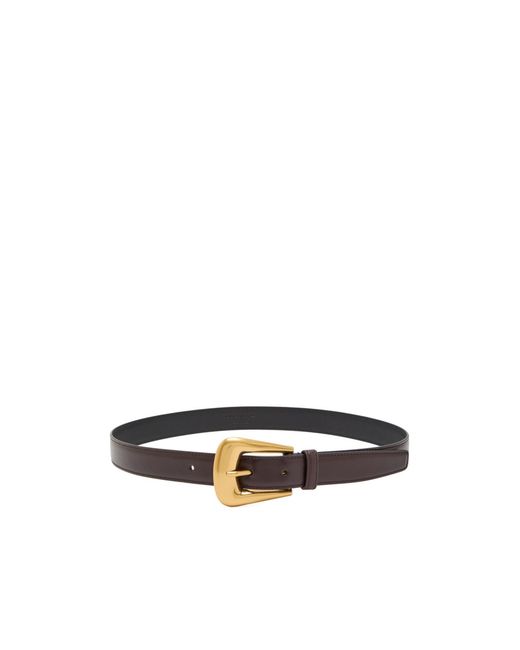 Saint Laurent White Leather Belt